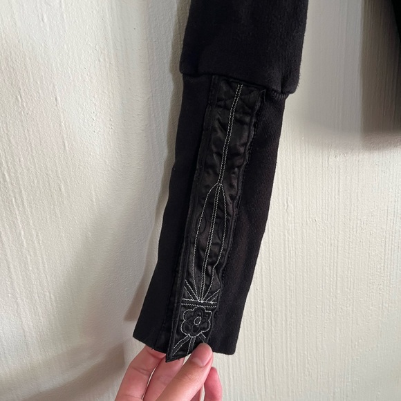 Free People Charcoal Hooded Sweater - Picture 2 of 7